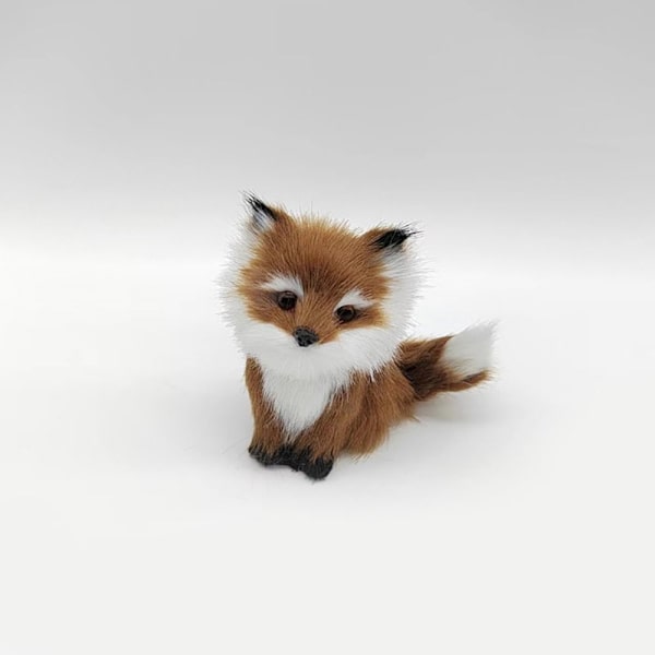 Simulering Furry Fox Model Rævefigurer KAFFE A A Coffee A-A