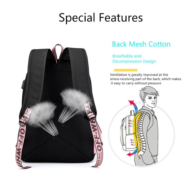 BT21 Skolväska Chain Backpack Axelväskor