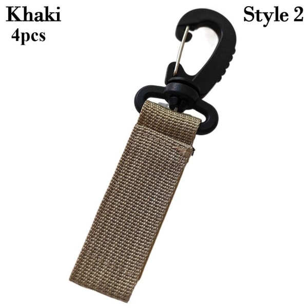 4st Webbing Ryggsäcksrem Quickdraw Karbinhake KHAKI STYLE 2 Khaki Style 2-Style 2