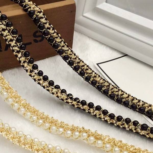 Handsydd Pearl Pearl Braid Spetsband 4 4