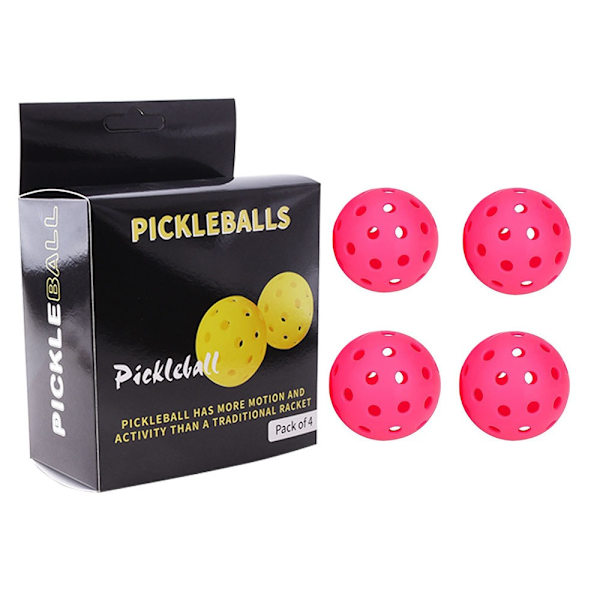 4 Stk Golfbold Pickle Ball Pickleball Ball GUL yellow