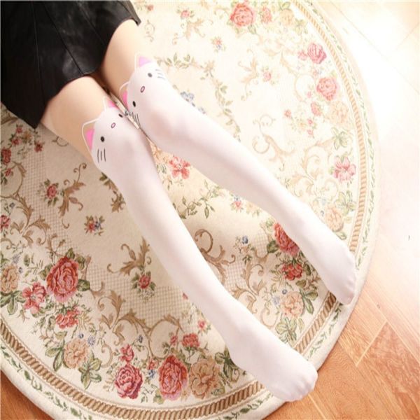Overknee Socks Lolita Socks VALKOINEN white