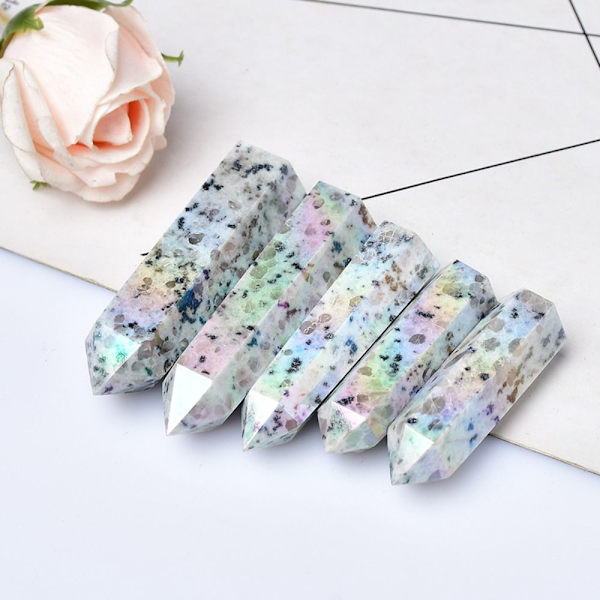 Natural Aura Crystal Column Hexagonal Crystal Tower 5CM-6CM 5cm-6cm