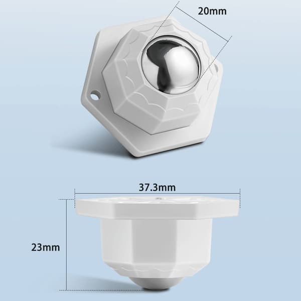 Mini Svänghjul Möbelhjul VIT PLASTPÄRLPLAST White Plastic bead-Plastic bead