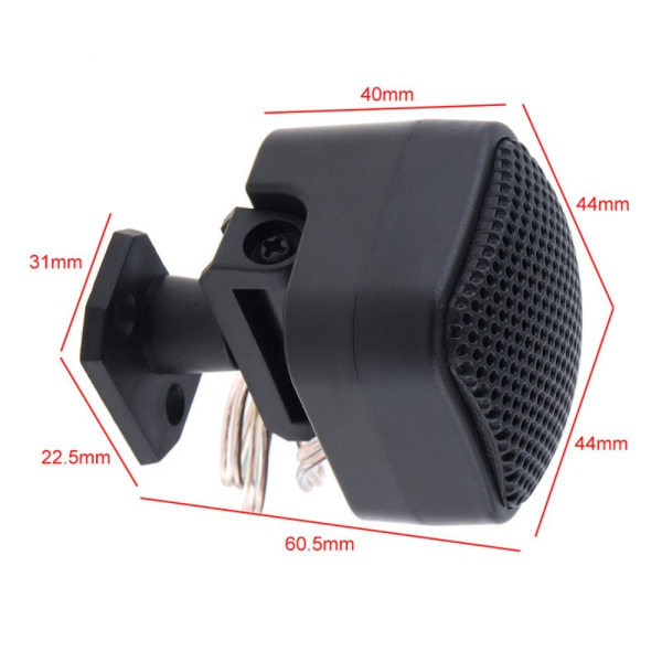 1 pari auton diskanttikaiuttimia Small Square Speaker kaiutin Black