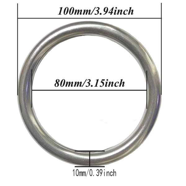 2 Stk Metal Ring O-Ring Pakninger Stor Ring