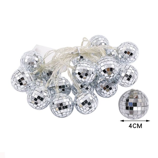 Disco Kugle Spejl Lampe Scene Refleks Lampe VARM FARVE 3M warm color 3M 20LED-3M 20LED