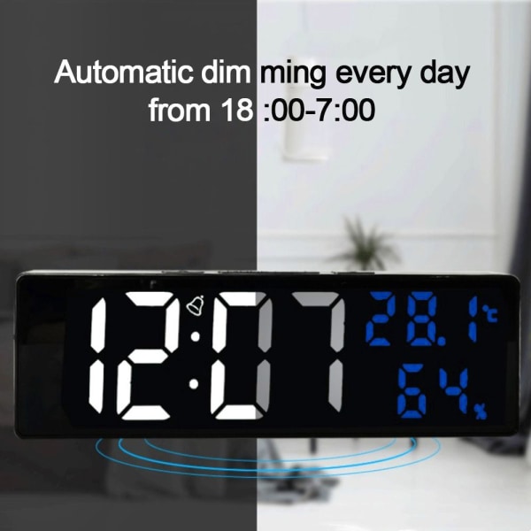 Digital Väggklocka Elektronisk LED-Klocka 3 3