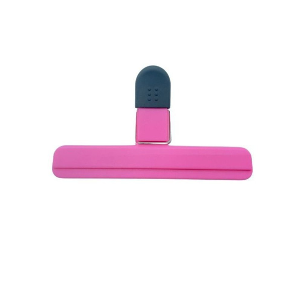 2/4 st Plastpåse Tätningsklämma Stor spånpåse Klämma ROSA L Pink L