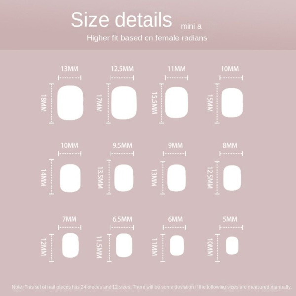 24 stk. False Nails Short Square JP2064 JP2064