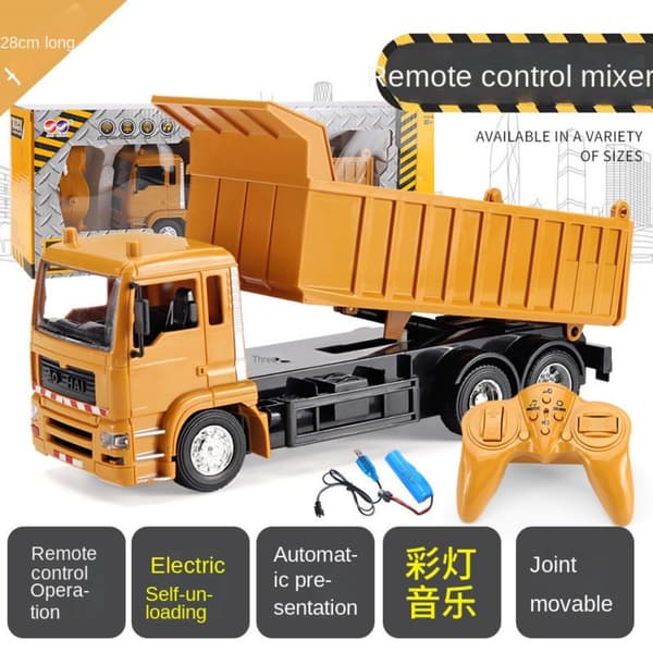 Rc Cars Dumper Transporter Engineering Model With box