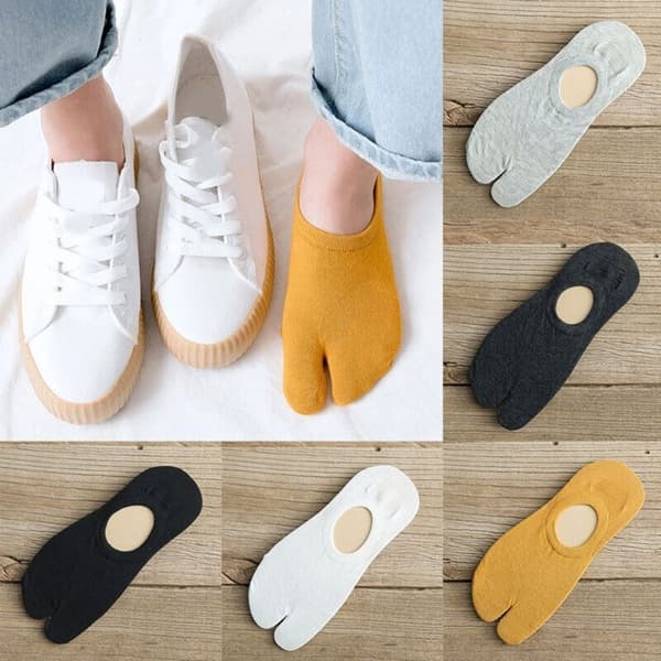 Sandalsockor för par, tåstrumpor, GRÅ Gray