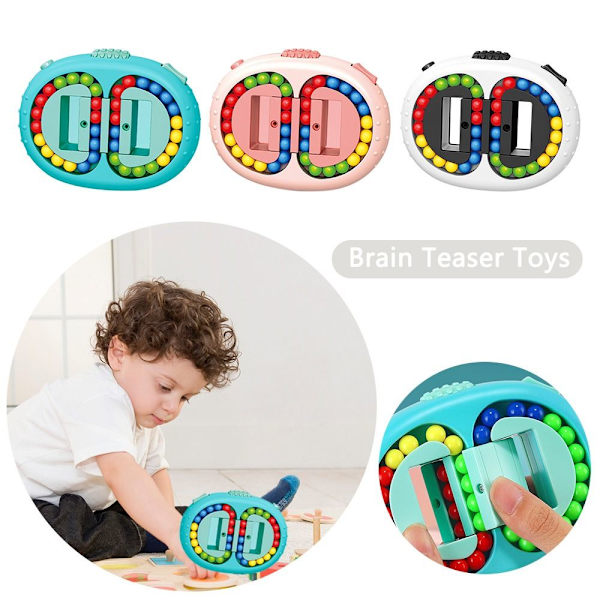 Magic Bean Cube Pussel Toy Brain Teaser Toys VIT White