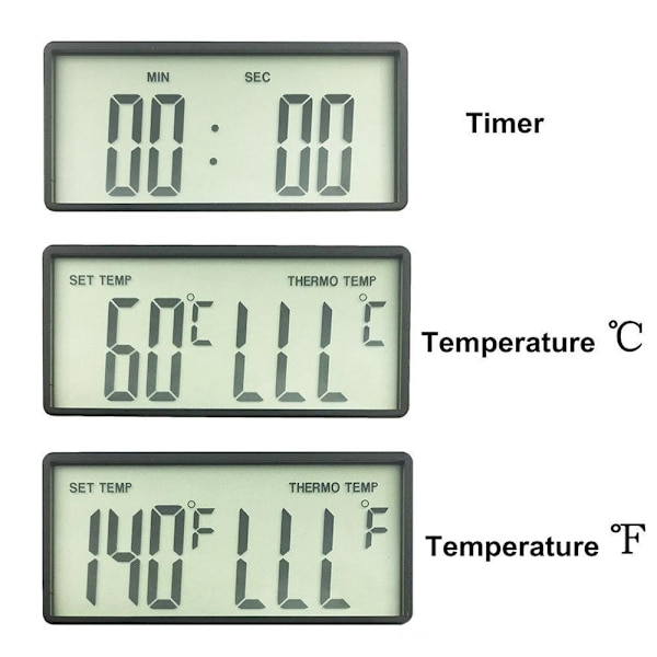 Steketermometer Timer Funksjon Mattemperatur