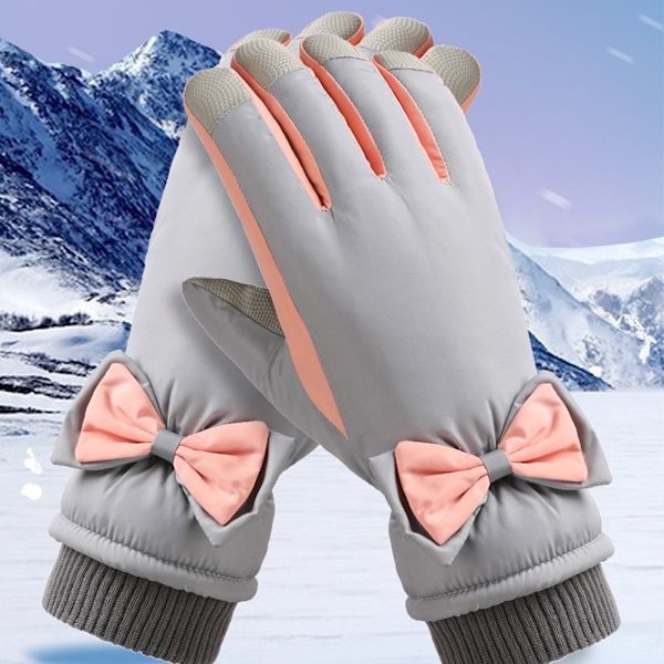 Dam Plyschhandskar Snowboard Skidhandskar LJUSROSA light pink