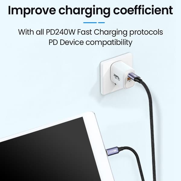 USB C -pikalatauskaapeli Type-C Datajohto VIHREÄ 1M Green 1m