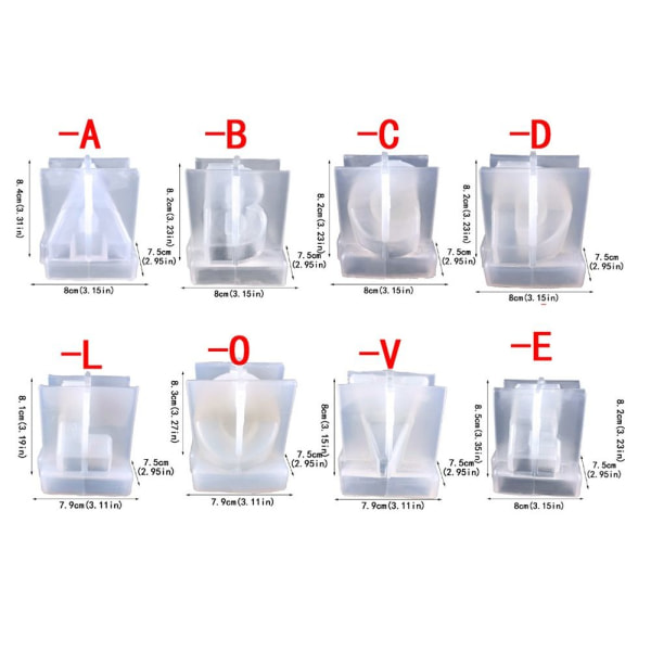 Bokstäver Form Molds HJÄRTA HJÄRTA Heart