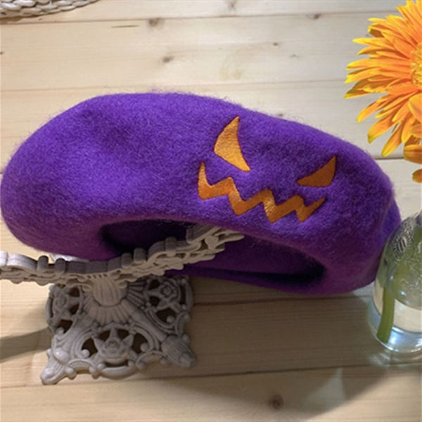 Halloween pumpa basker cap franska hattar LILA purple