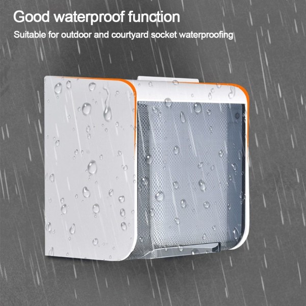Strömbrytare cover utomhusuttag Vattentät låda GRÅ&VIT grey&white