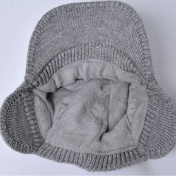 Mössor Mössor Stickad cap LJUSGRÅ light grey