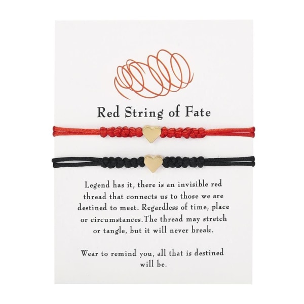 Röd String Armband 7 Knots Armband 7 7