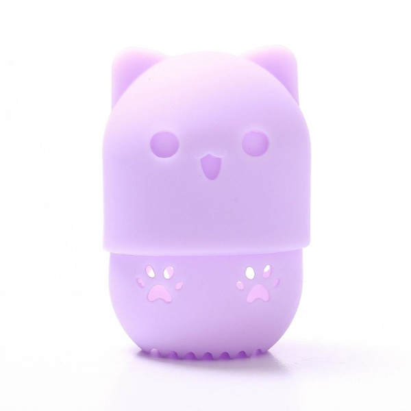 2 STK Powder Puff Holder Makeup Svampbeholder LILLA purple