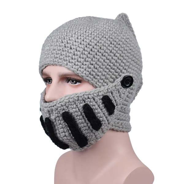 Neulottu hattu Talvihattu HARMAA Grey