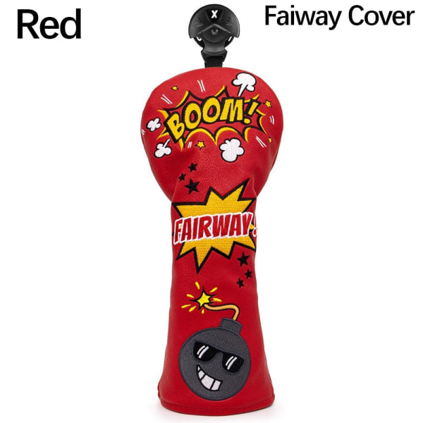 Golfkøllehovedbetræk Golf træbetræk RØD FAIWAY DÆKKE FAIWAY Red Faiway Cover-Faiway Cover