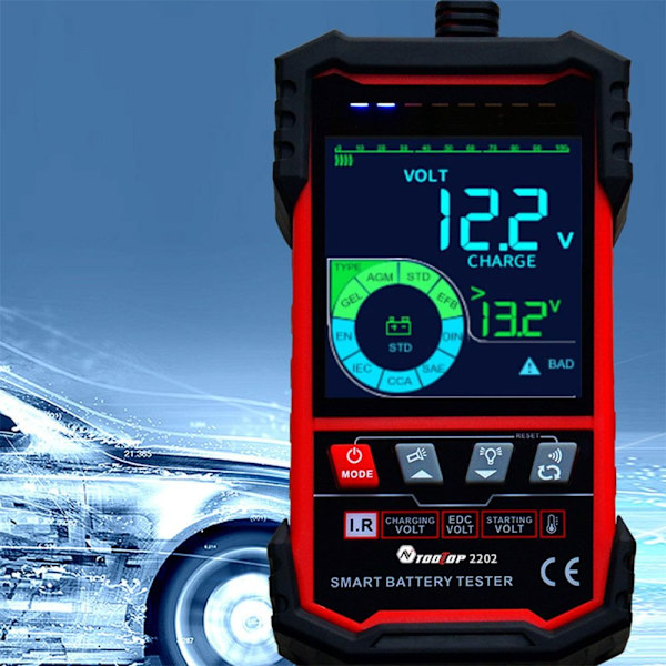Bilbatteritestare Batteridetektor ET2201 ET2201 ET2201