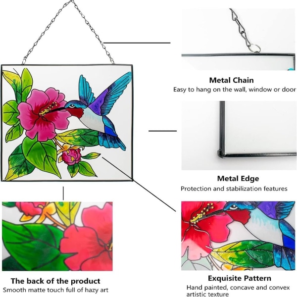 Kreativt interiørfargeanheng Hummingbird-farget vindu