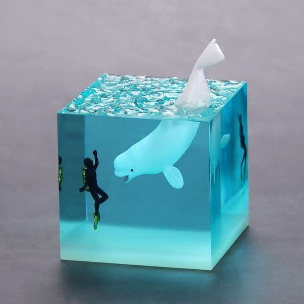 Shark Diver Decoration LED Nattlys D D D