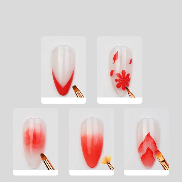 Farverig neglebørste Nail Art børster 03 03 03