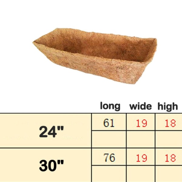 Riippuvat korin vuoraukset Kookosvuoraukset 30 TUUMAA 30 inches