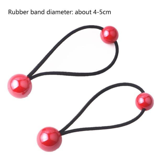 2 stk Hårbånd med bolde Bubble Scrunchie RØD 2 STK 2 STK Red 2pcs-2pcs