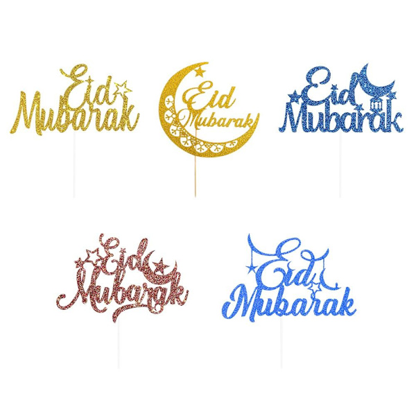 5 st Eid Mubarak Bak-Cupcake Toppers E E