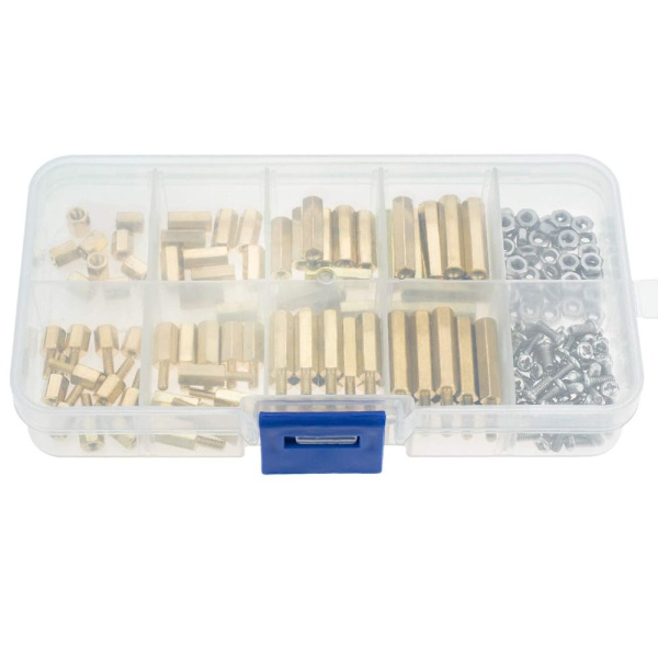 180 st Hex Mässing Spacer Sortiment Kit Standoff skruvmutter