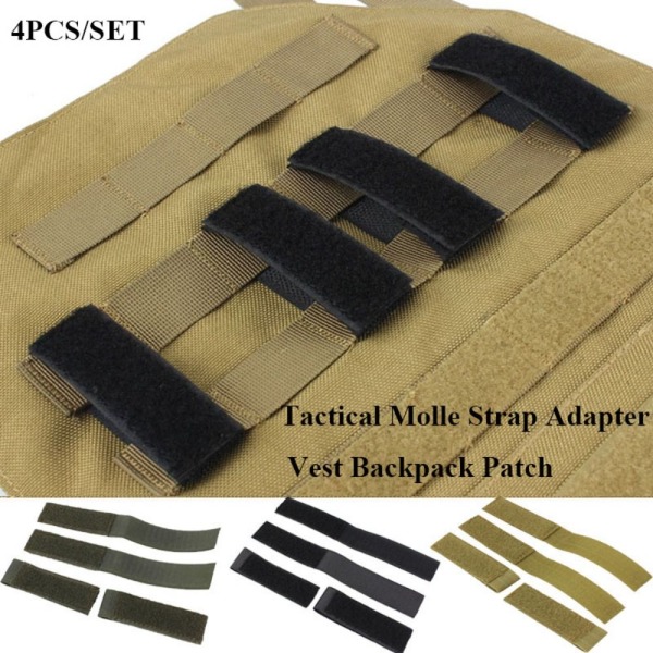 4STK/SETT Tactical Molle Strip Adapter Vest SVART Black