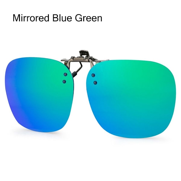 Clip-On Polarisoidut aurinkolasit Flip-up aurinkolasit Mirrored Blue Green