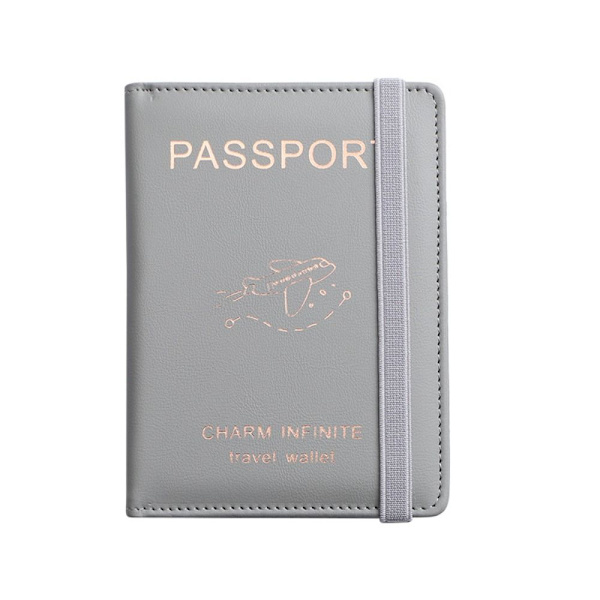 RFID Passport Cove Passport Protector GRÅ Grey