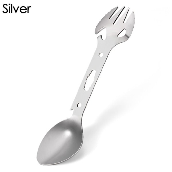 Outdoor Fork Spoon Pullonavaaja SILVER Silver