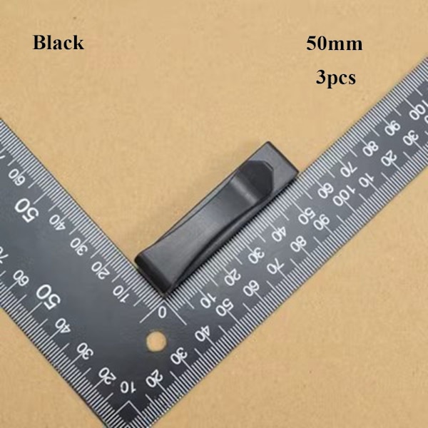 3stk Molle Webbing Spænde Bælteende Clip SORT 50MM Black 50mm
