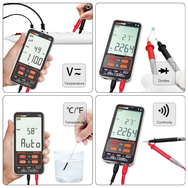 Digital Multimeter Strömspänningstestare Ultratunn NCV Smart