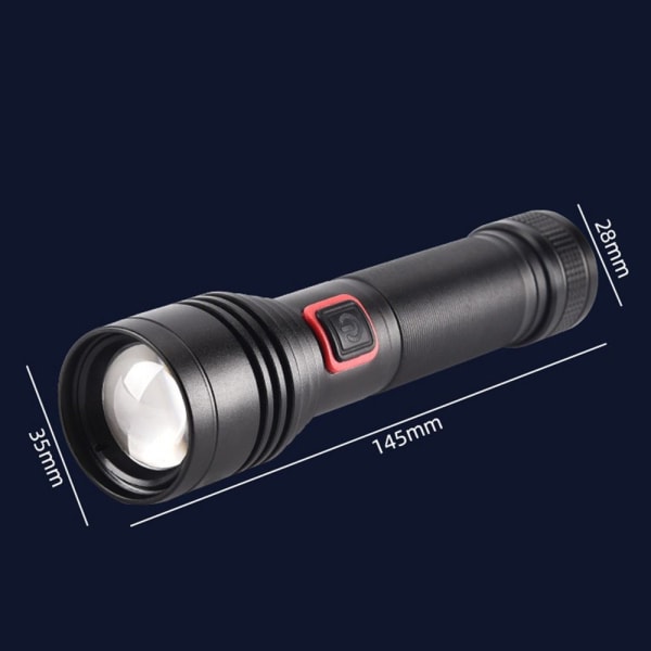 LED-taskulamppu USB -ladattava valonheitin