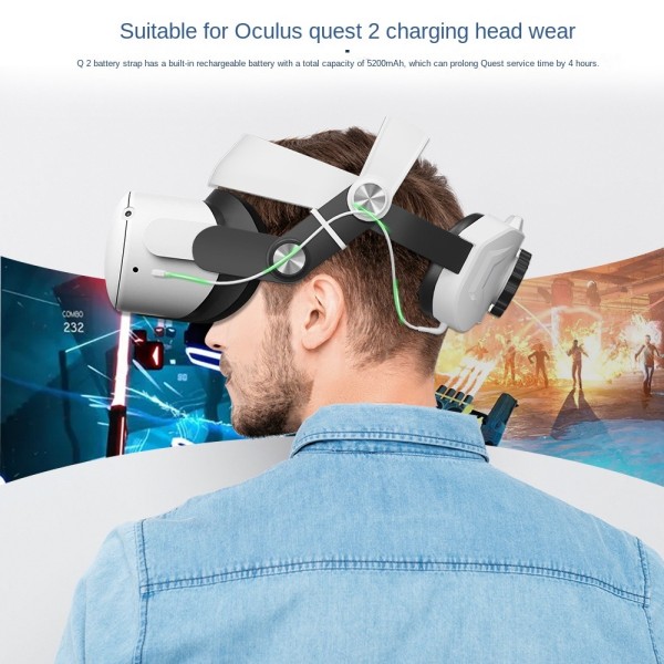 Säädettävä päähihna Oculus Quest 2:n vaihtoa varten