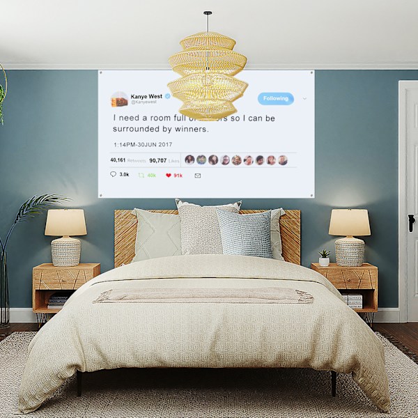 Tweet Flagg Veggflagg Banner Kanye West