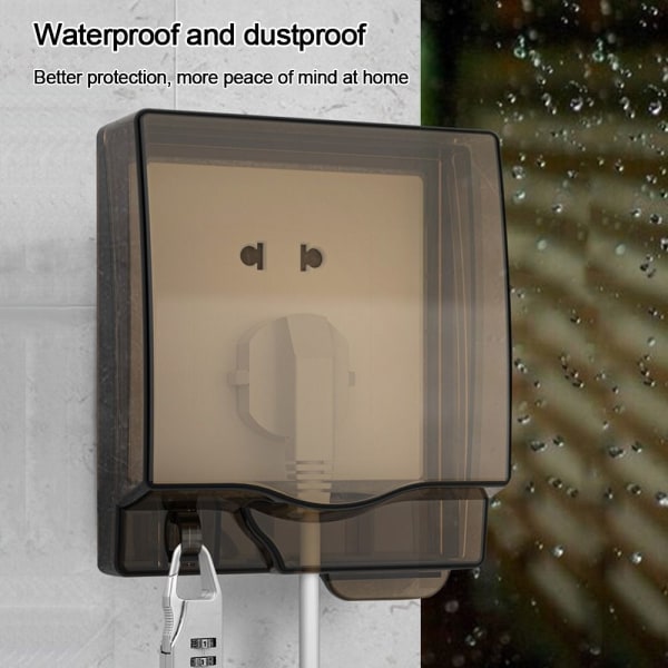 1 stk Switch beskyttelsesdæksel vægstik vandtæt boks transparent