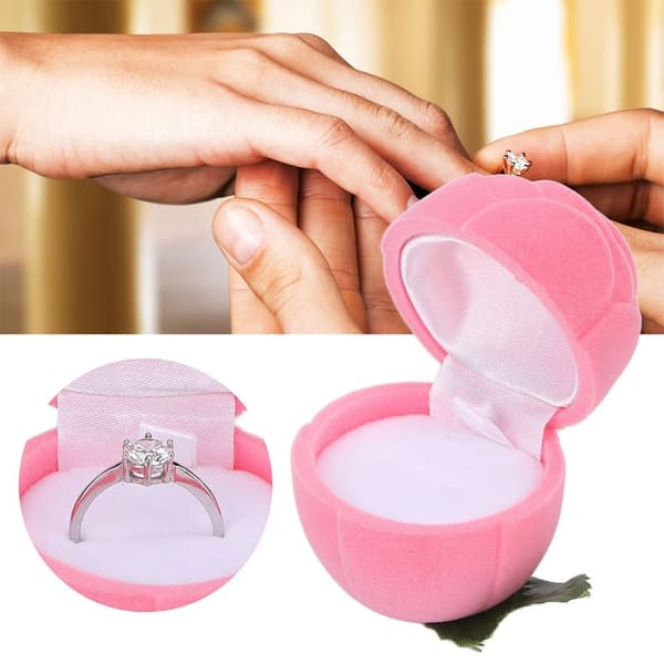 Rose Ring Box Halsband Box RÖD Red