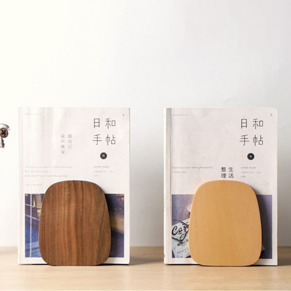 2 Stk Desktop Bogstøtte Art Book Stand SORT VALNØDDE TRÆ SORT Black Walnut Wood