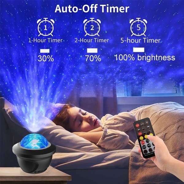 Starry Sky Night Light Star Galaxy Inbyggd Bluetooth