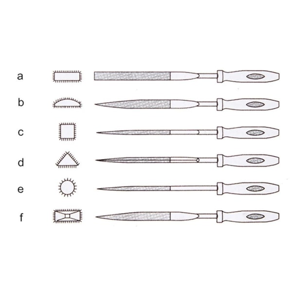 6 stk Treraspfiler Assorterte rasper C C C